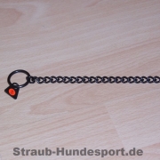 Halskette Edelstahl brüniert 30cm mit 2 Ringen