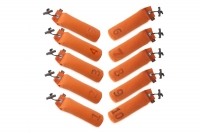 Firedog Set Standard Dummy orange 500gr nummeriert