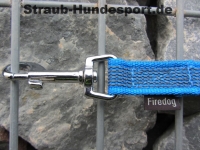 gummierte Nylonleine 20mm breit 1,2m mit Handschlaufe Farbe: blau