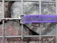 gummierte Nylonleine 20mm breit 1m ohne Handschlaufe Farbe: violet