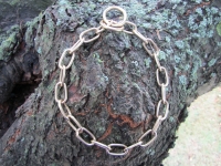Halskette medium 2 Ringe (Messing) L=39cm