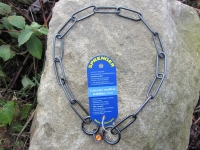 Langgliedkette mit 2 Ringen (Edelstahl brüniert) 50cm