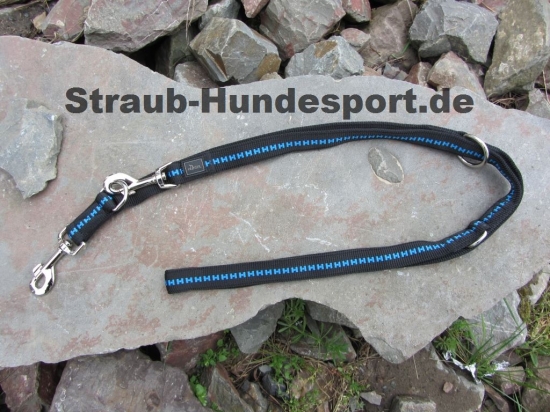 dreifach verstellbare Führleine von Hunter in schwarz blau