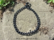 Kettenhalsband runde Glieder Edelstahl schwarz 3mm 50cm