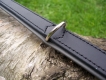Lederhalsband Super Soft schwarz / grau L= 47cm