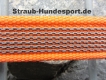 gummierte Nylonleine 20mm breit 10m ohne Handschlaufe Farbe: neonorange