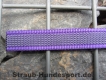 gummierte Nylonleine 20mm breit 1m ohne Handschlaufe Farbe: violet