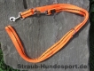 verstellbare Führleine orange schwarz 2m