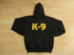 K9 Pullover mit Zipp und Kapuze schwarz Grösse: 2XL