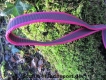 gummierte Sportleine pink 20mm breit 1,20m mit Handschlaufe