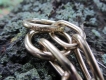 Halskette medium 2 Ringe (Messing) L=39cm